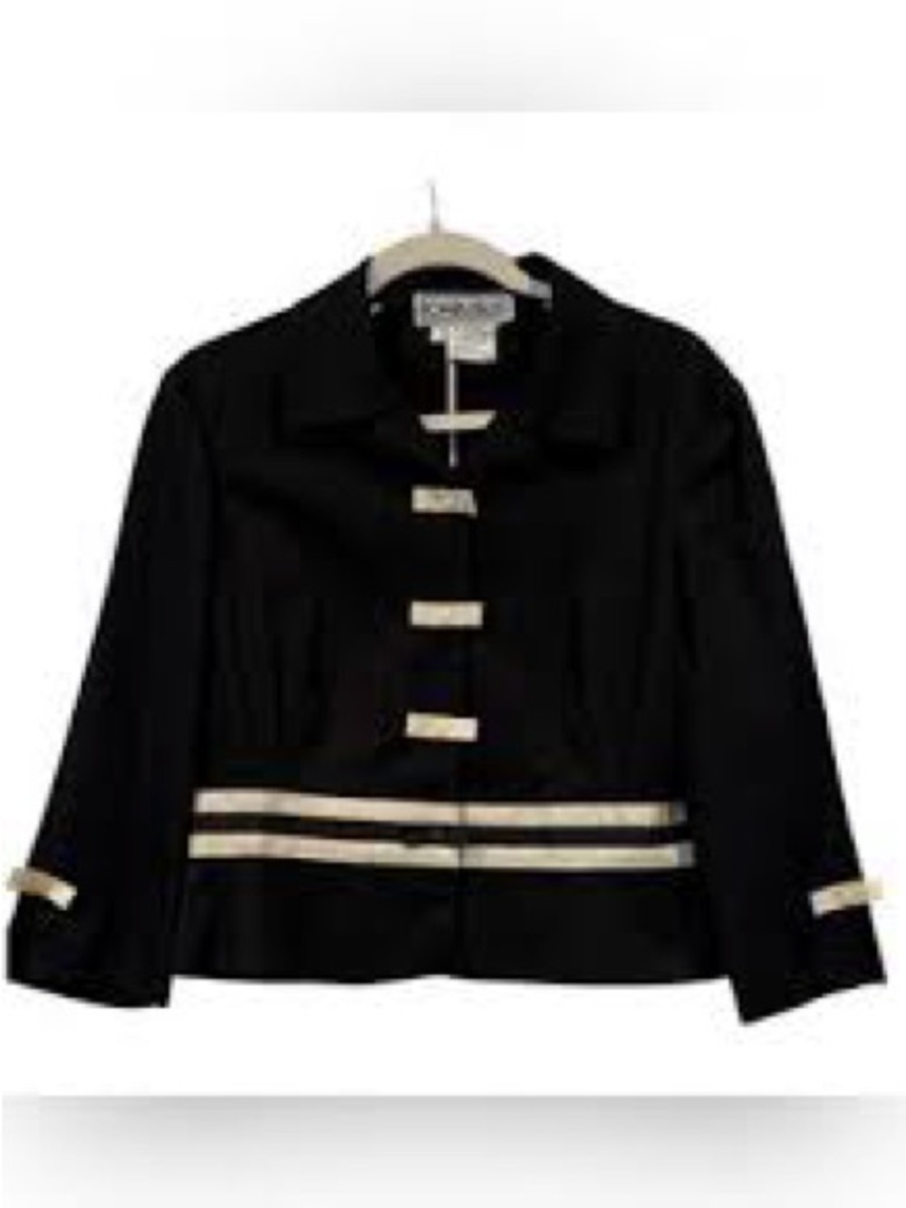 Carlisle Black Jacket with Cream Trim